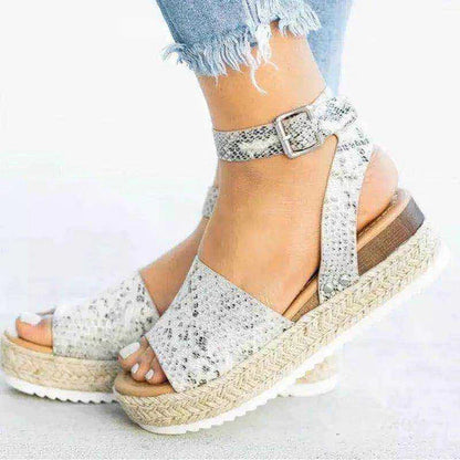 Damen Espadrilles Plateau-Sandale