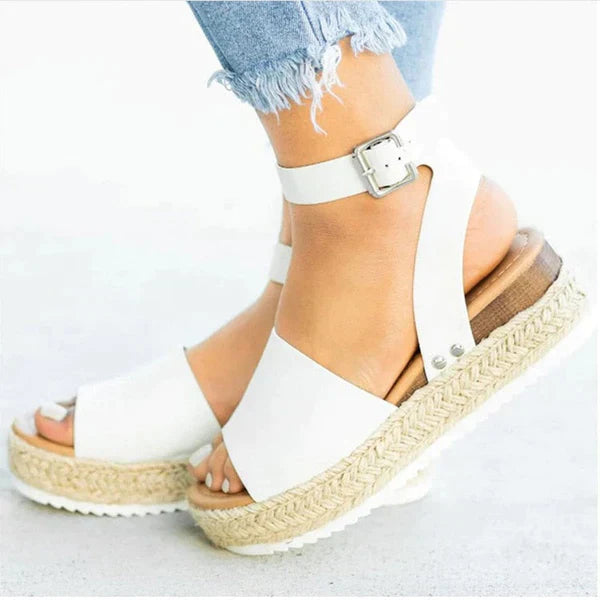 Damen Espadrilles Plateau-Sandale