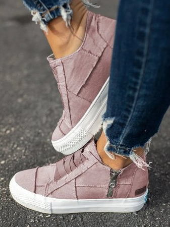 Damen Canvas Low Heel All Season Turnschuhe