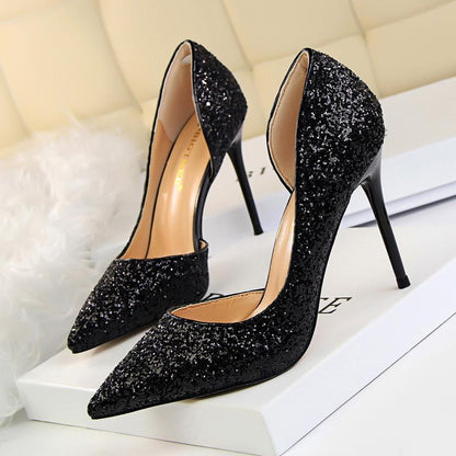 Frauen Glitter Dekor Stiletto