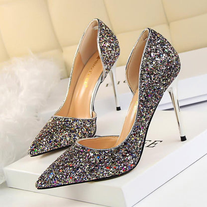 Frauen Glitter Dekor Stiletto