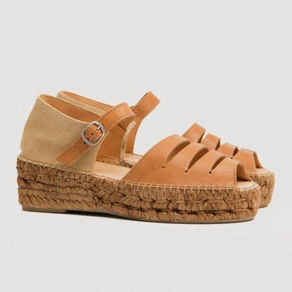 Boho-Espadrille-Keilsandalen