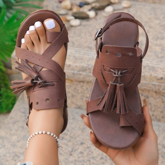 Damen Sandalen mit offener Schnalle