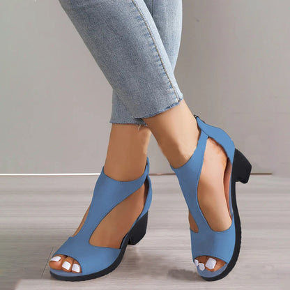 Damen Knöchelriemen Offene Zehen Heels