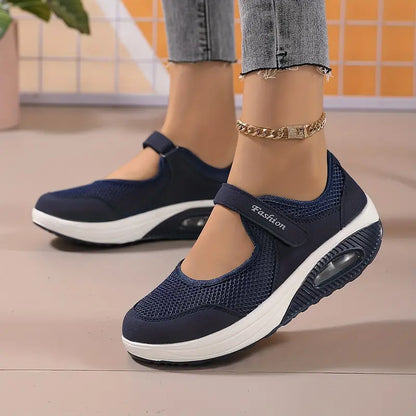 Atmungsaktive Freizeit-Turnschuhe aus Mesh für Frauen