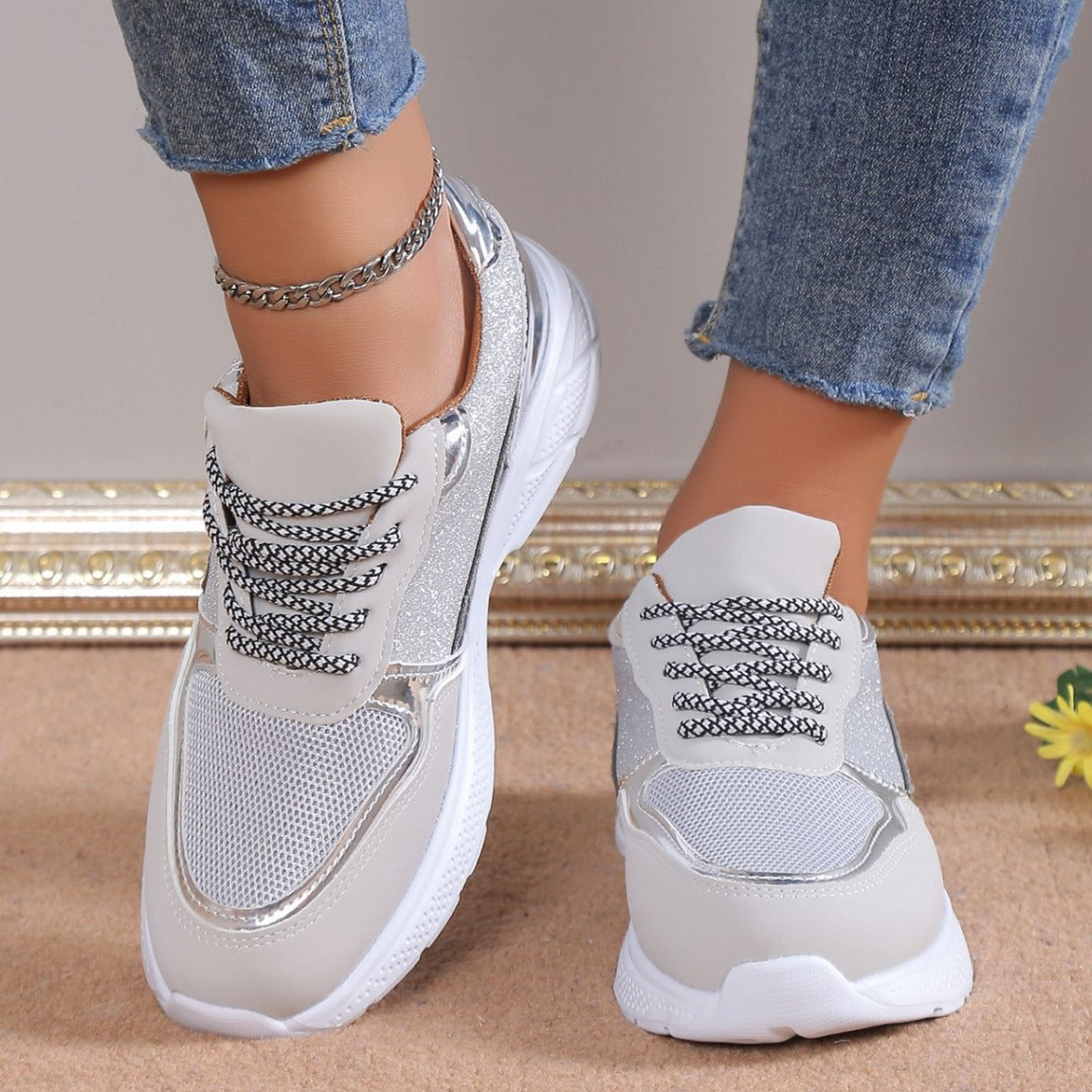 Bequeme Damen-Keilsneakers