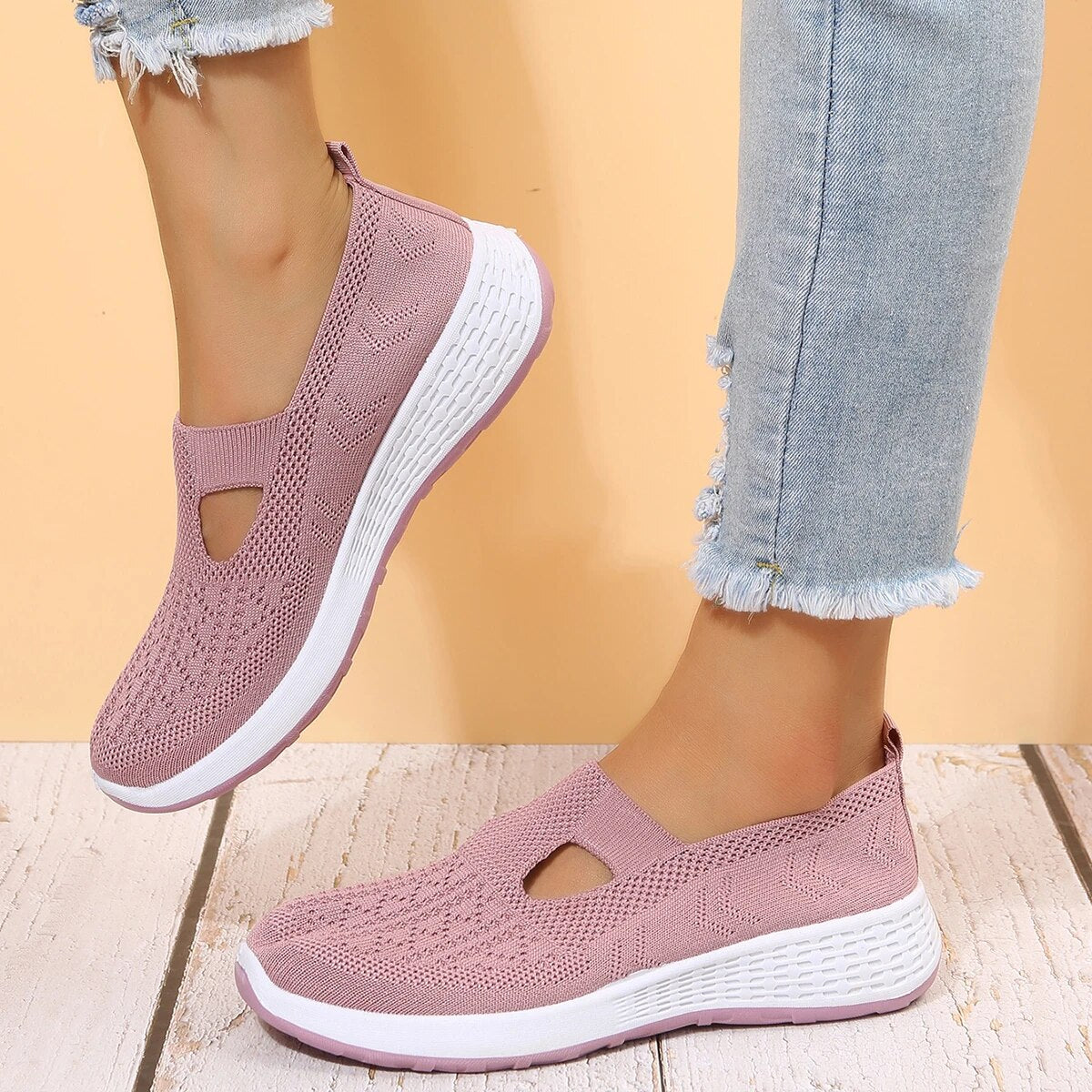 Atmungsaktive Mesh Flats Schuhe für Frauen