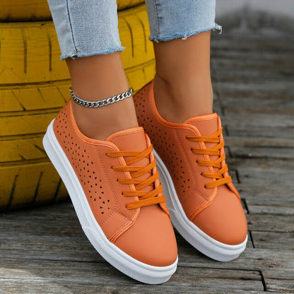 Casual Flats Low Top Atmungsaktive Turnschuhe