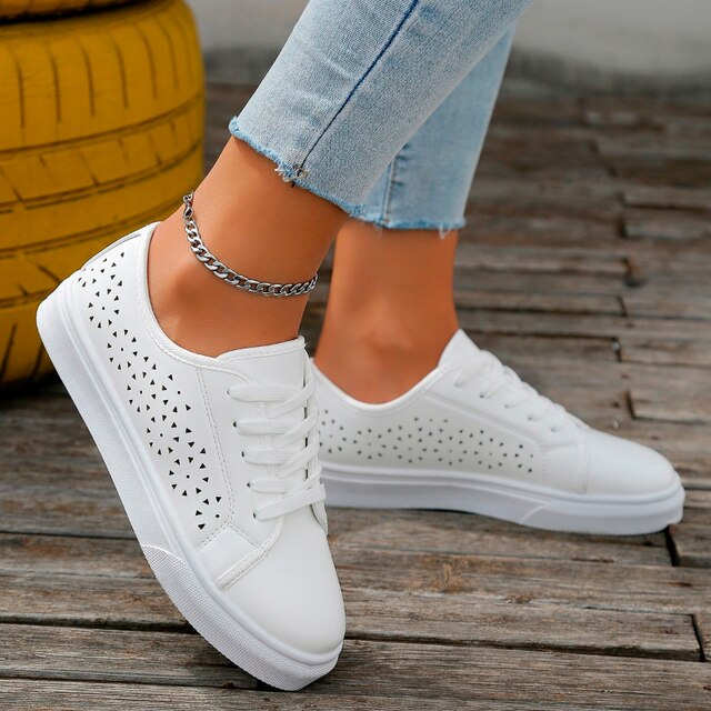 Casual Flats Low Top Atmungsaktive Turnschuhe