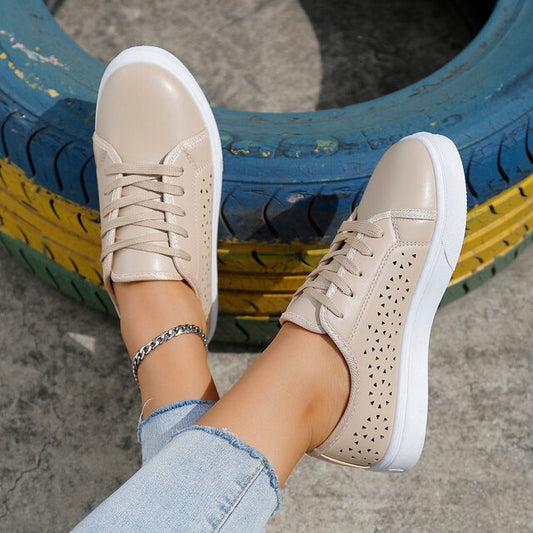 Casual Flats Low Top Atmungsaktive Turnschuhe