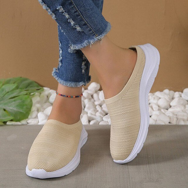 Bequeme feste Farbe Slip On flache Schuhe