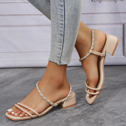 Frauen Chunky Leder Heels