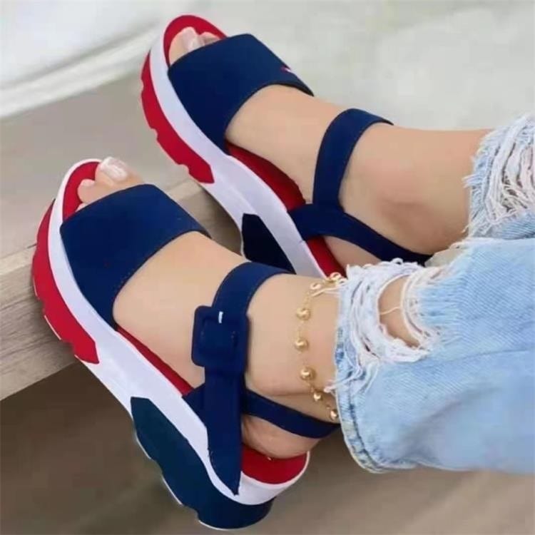 Cap Point New Platform Wedges Buckle Non-slip Beach Sandals