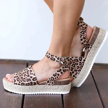 Damen Espadrilles Plateau-Sandale