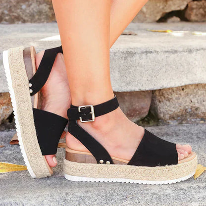 Damen Espadrilles Plateau-Sandale