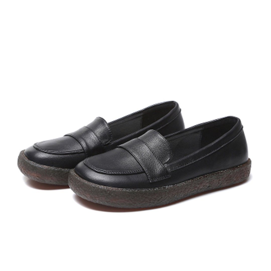 Soft Comfortable Flats Slip On Leather Shoes